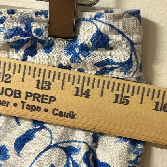 Floral Blue and White Wide-Leg Pants - Picture 4 of 6